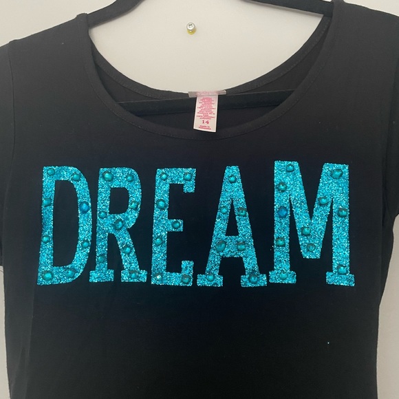 Black Mesh Dress with Glitter Print - Picture 4 of 5